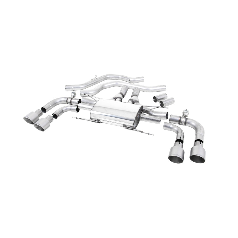 Milltek Front Pipe-back Exhaust Alfa Romeo Giulia Quadrifoglio 2.9 V6 Bi-Turbo (Non OPF/GPF Models) 17-25-Exhaust System-carbonizeduk