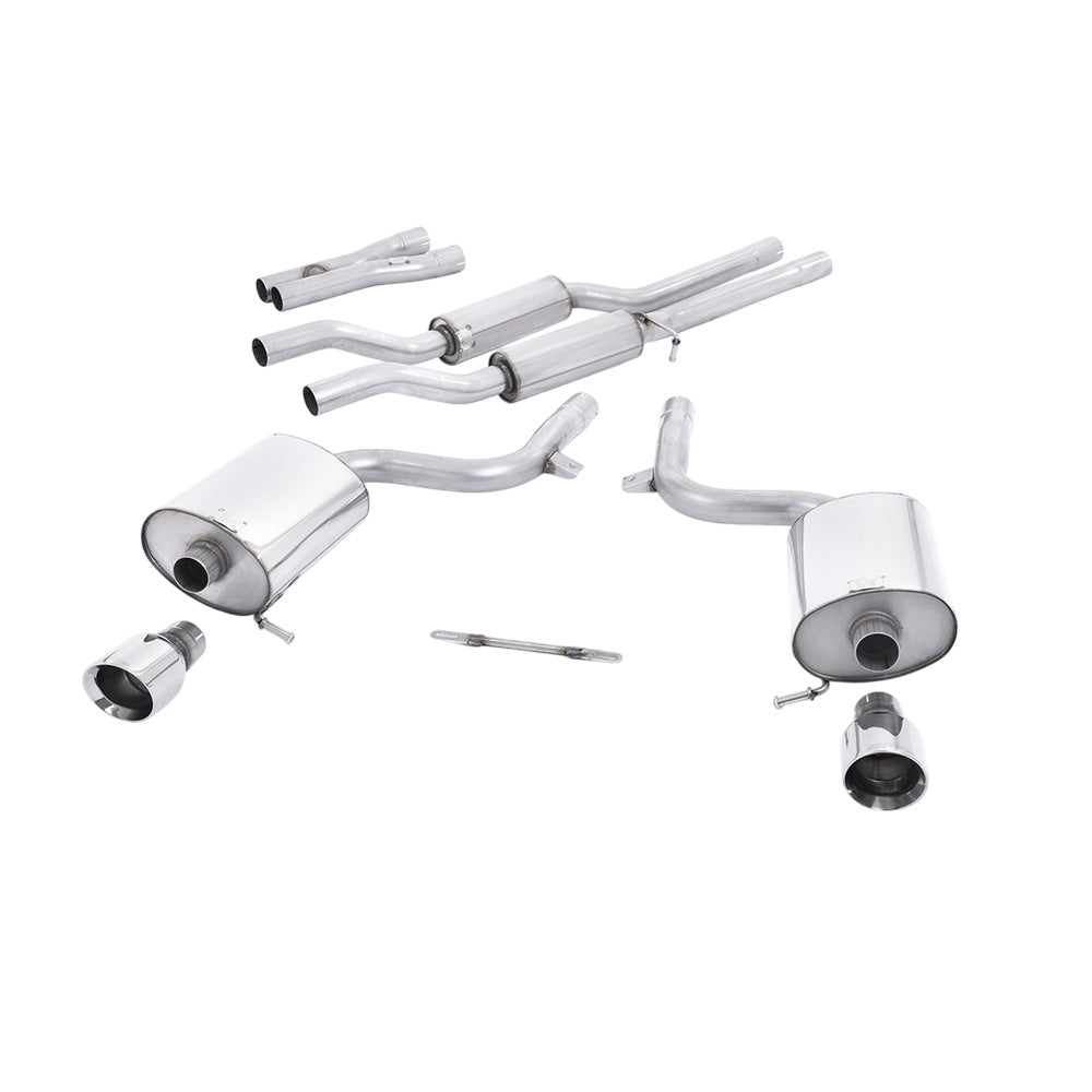 Milltek Cat Back Exhaust Audi S4 4.2 V8 Quattro B6 Saloon / Sedan, Avant, and Cabriolet 03-05-Exhaust System-carbonizeduk