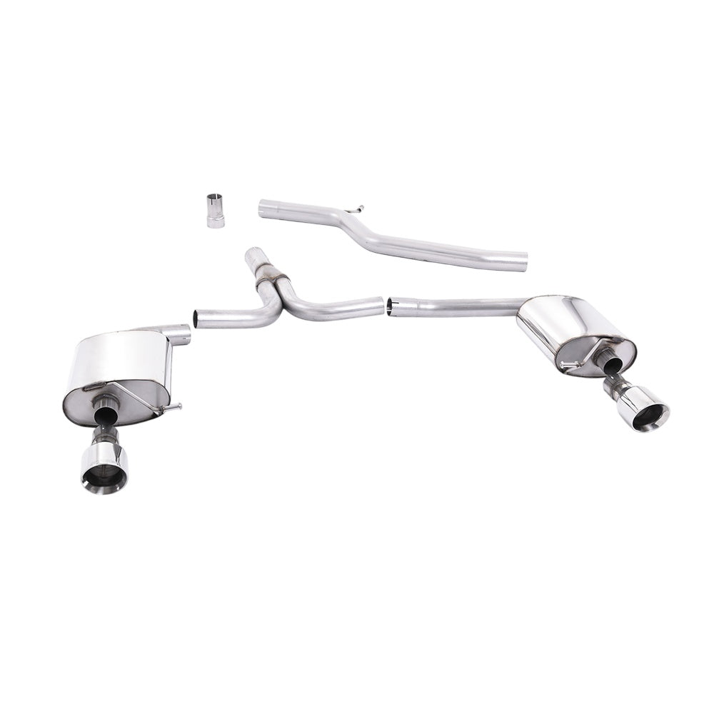 Milltek Cat Back Exhaust Audi A4 2.0 TDi B8 177PS Quattro Saloon and Avant 09-11-Exhaust System-carbonizeduk