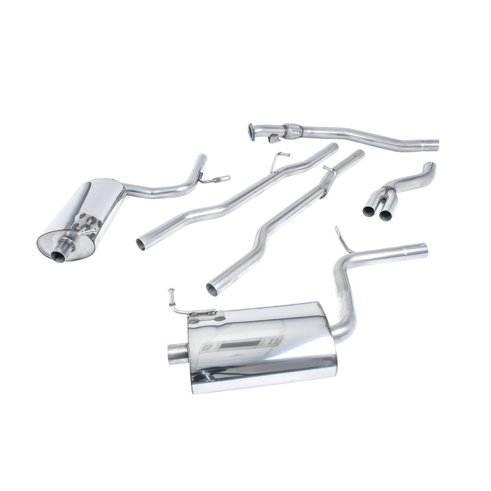 Milltek Cat Back Exhaust Audi A4 1.8T B6 Quattro Cabriolet 01-05-Exhaust System-carbonizeduk