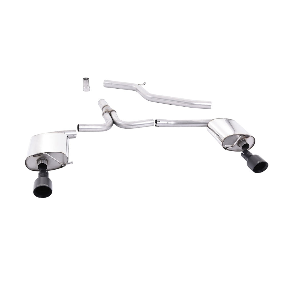 Milltek Cat Back Exhaust Audi A4 2.0 TDi B8 177PS Quattro Saloon and Avant 09-11-Exhaust System-carbonizeduk