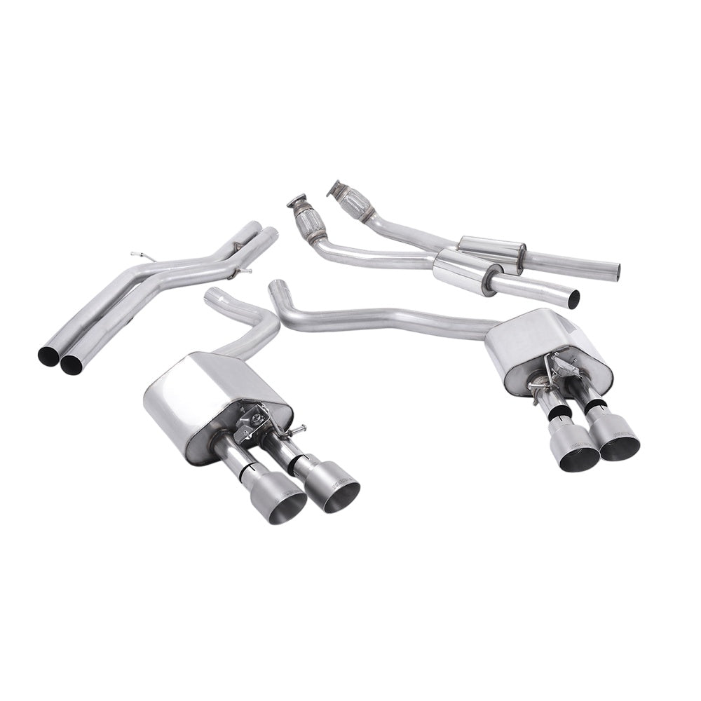 Milltek Cat Back Exhaust Audi S7 Sportback 4.0 TFSi Quattro S-Tronic 12-18-Exhaust System-carbonizeduk