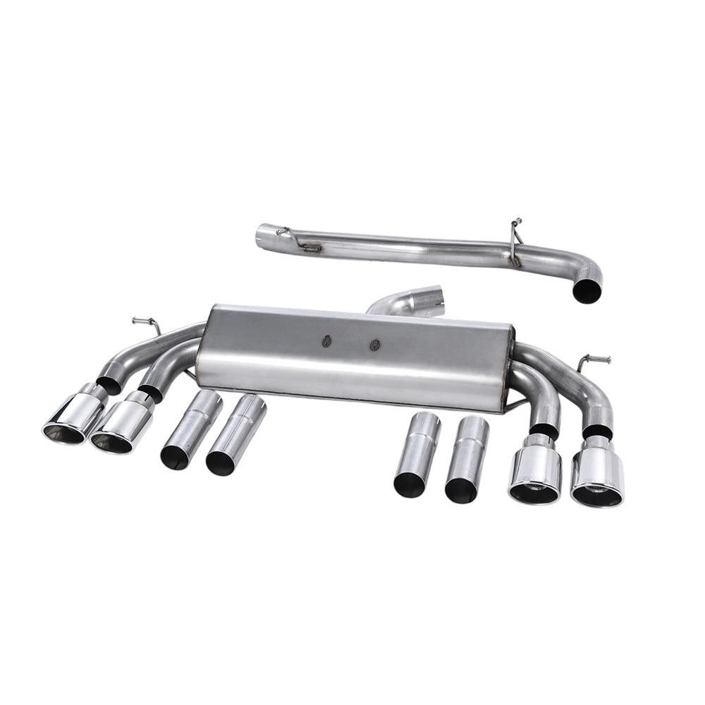 Milltek Cat Back Exhaust Audi S3 2.0 TFSi Quattro Saloon and Cabrio 8V/8V.2 (Non-GPF Equipped Models Only) 13-18-Exhaust System-carbonizeduk