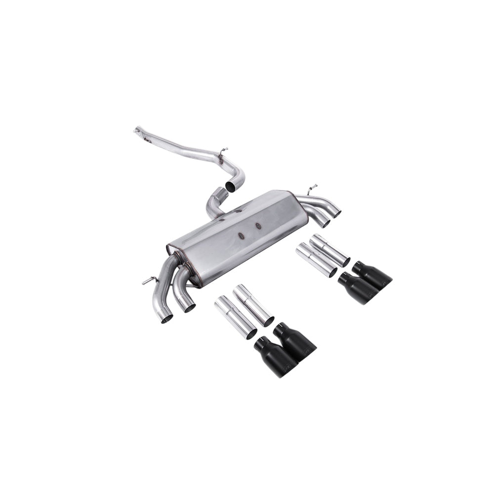 Milltek Cat Back Exhaust Audi S3 2.0 TFSi Quattro Saloon and Cabrio 8V/8V.2 (Non-GPF Equipped Models Only) 13-18-Exhaust System-carbonizeduk