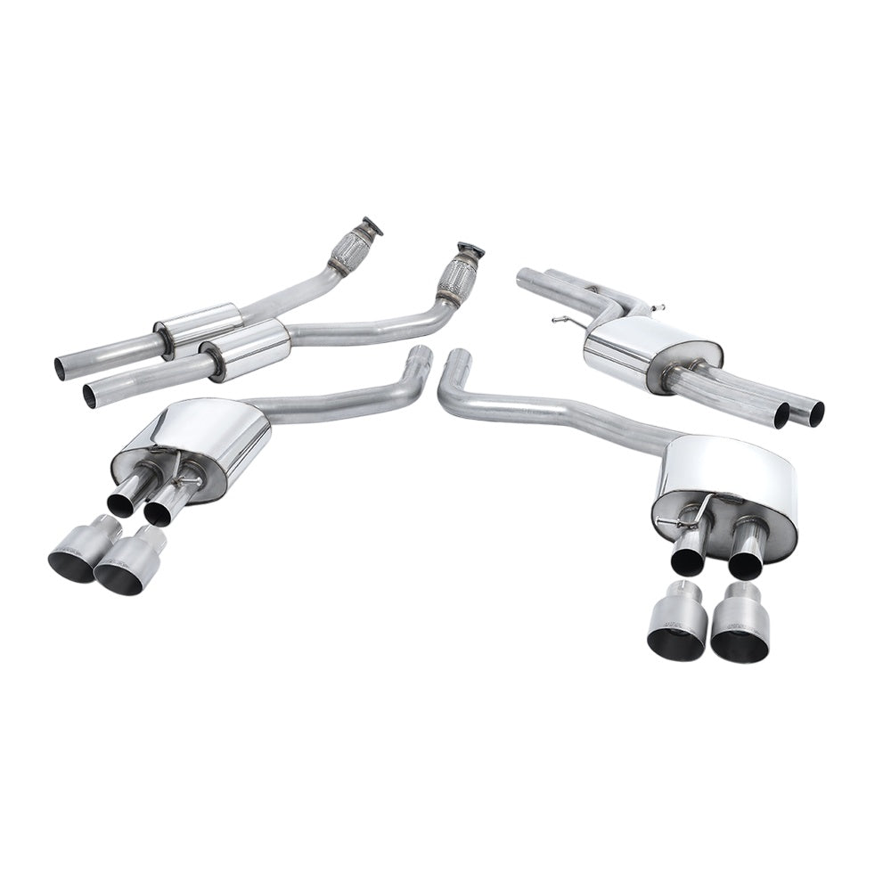 Milltek Cat Back Exhaust Audi S7 Sportback 4.0 TFSi Quattro S-Tronic 12-18-Exhaust System-carbonizeduk
