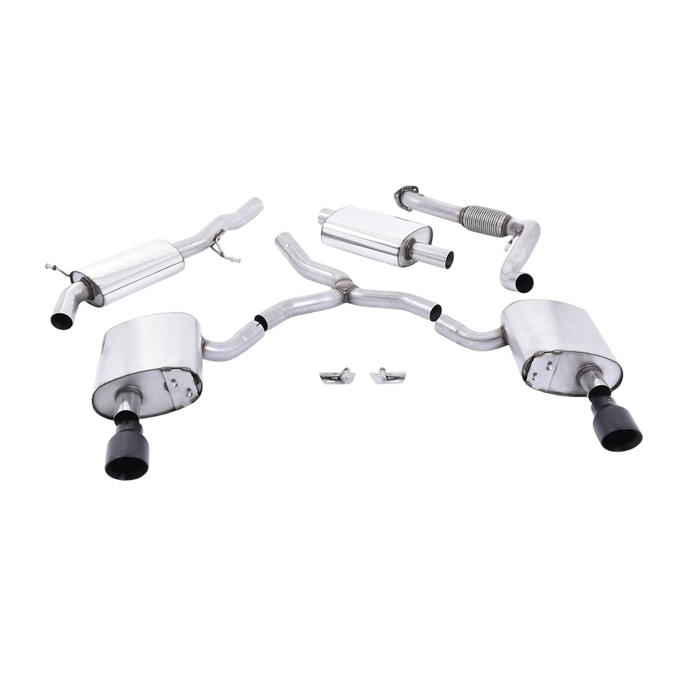 Milltek Cat Back Exhaust Audi A4 2.0 TFSi B9 Quattro Saloon and Avant (Non OPF/GPF Models inc Mild Hybrid and Without Brace Bars) 16-25-Exhaust System-carbonizeduk