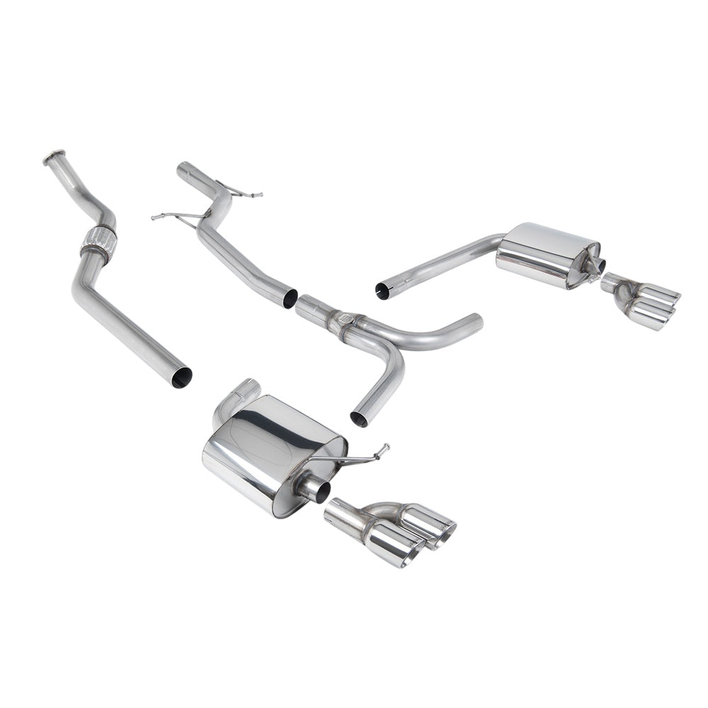 Milltek Cat Back Exhaust Audi A4 2.0 TFSi S-Line B8 (2WD and Quattro Tiptronic-only) Saloon and Avant 08-11-Exhaust System-carbonizeduk