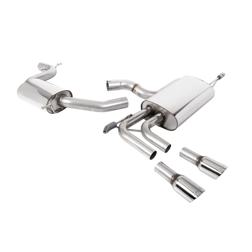 Milltek Cat Back Exhaust Audi A3 2.0T FSI 2WD 5-Door Sportback 03-12-Exhaust System-carbonizeduk