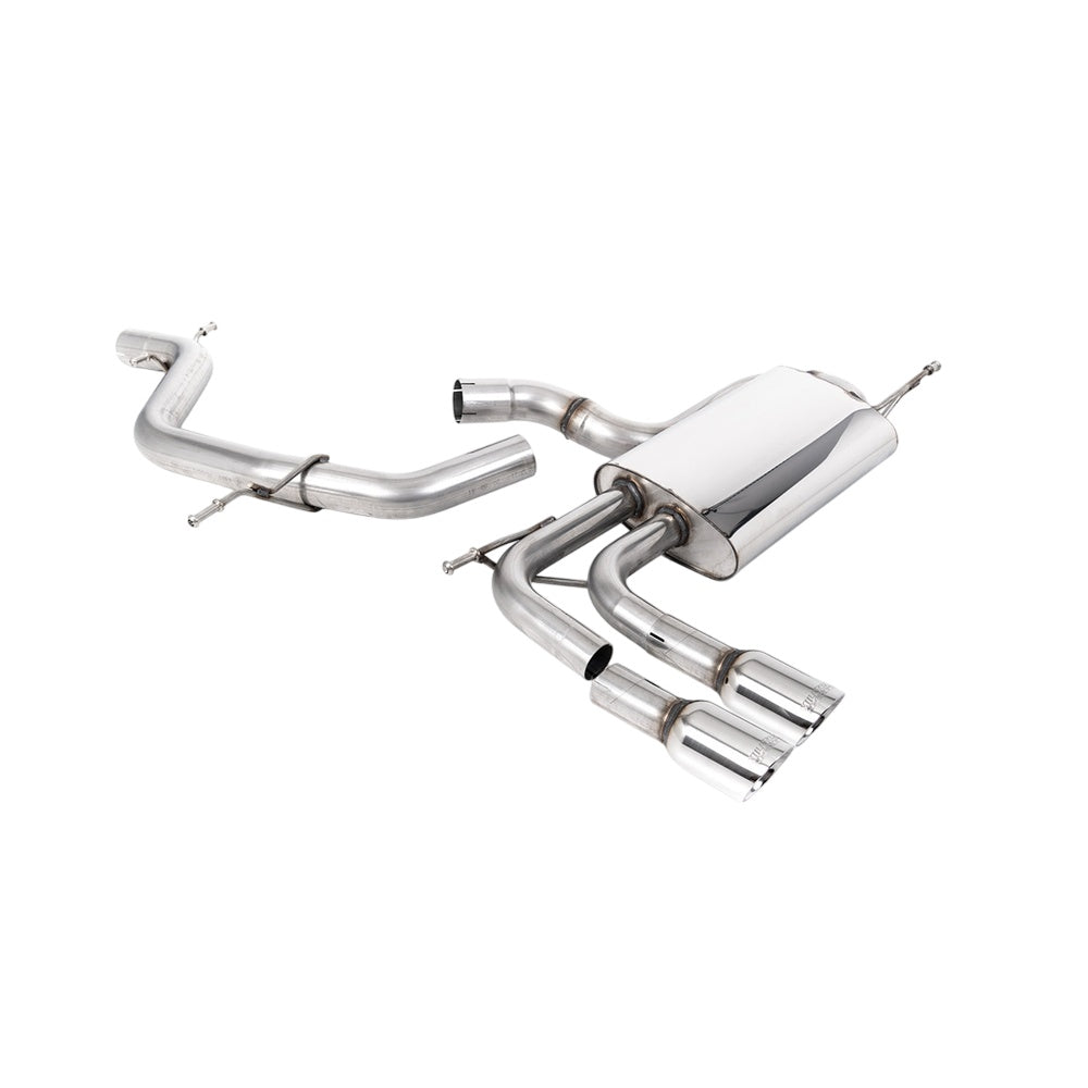 Milltek Cat Back Exhaust Audi A3 2.0T FSI 2WD 5-Door Sportback 03-12-Exhaust System-carbonizeduk