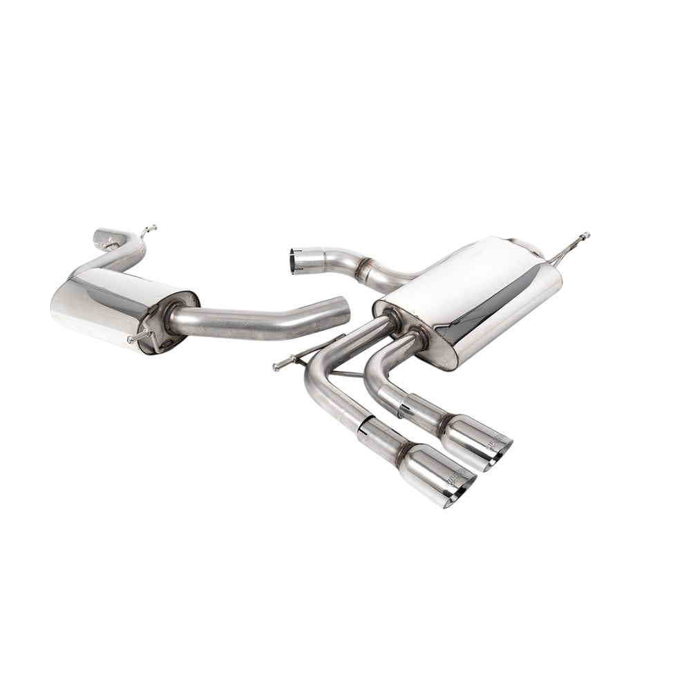 Milltek Cat Back Exhaust Audi A3 2.0T FSI 2WD 5-Door Sportback 03-12-Exhaust System-carbonizeduk