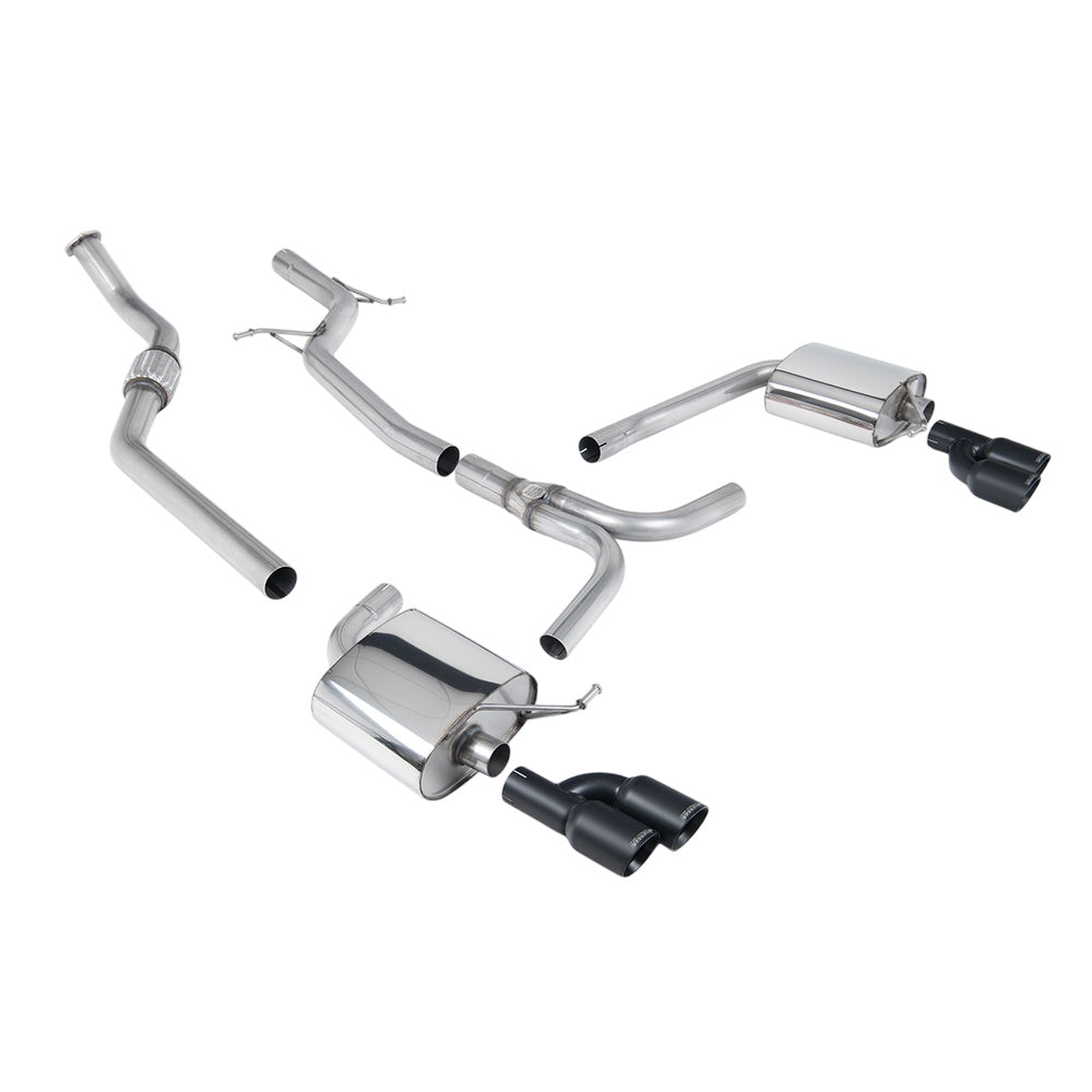 Milltek Cat Back Exhaust Audi A4 2.0 TFSi S-Line B8 (2WD and Quattro Tiptronic-only) Saloon and Avant 08-11-Exhaust System-carbonizeduk