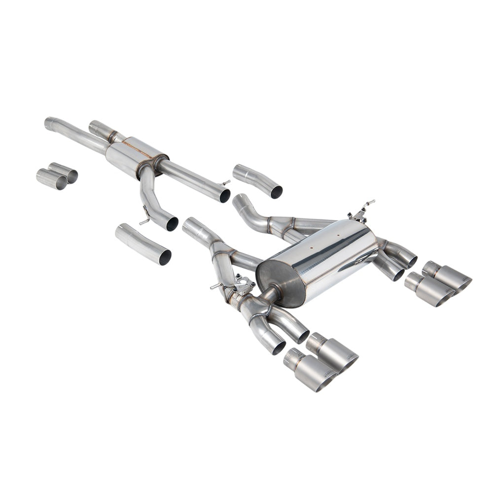 Milltek Cat Back Exhaust BMW 3 Series F80 M3 and M3 Competition Saloon (Non OPF/GPF Models Only) 14-18-Exhaust System-carbonizeduk