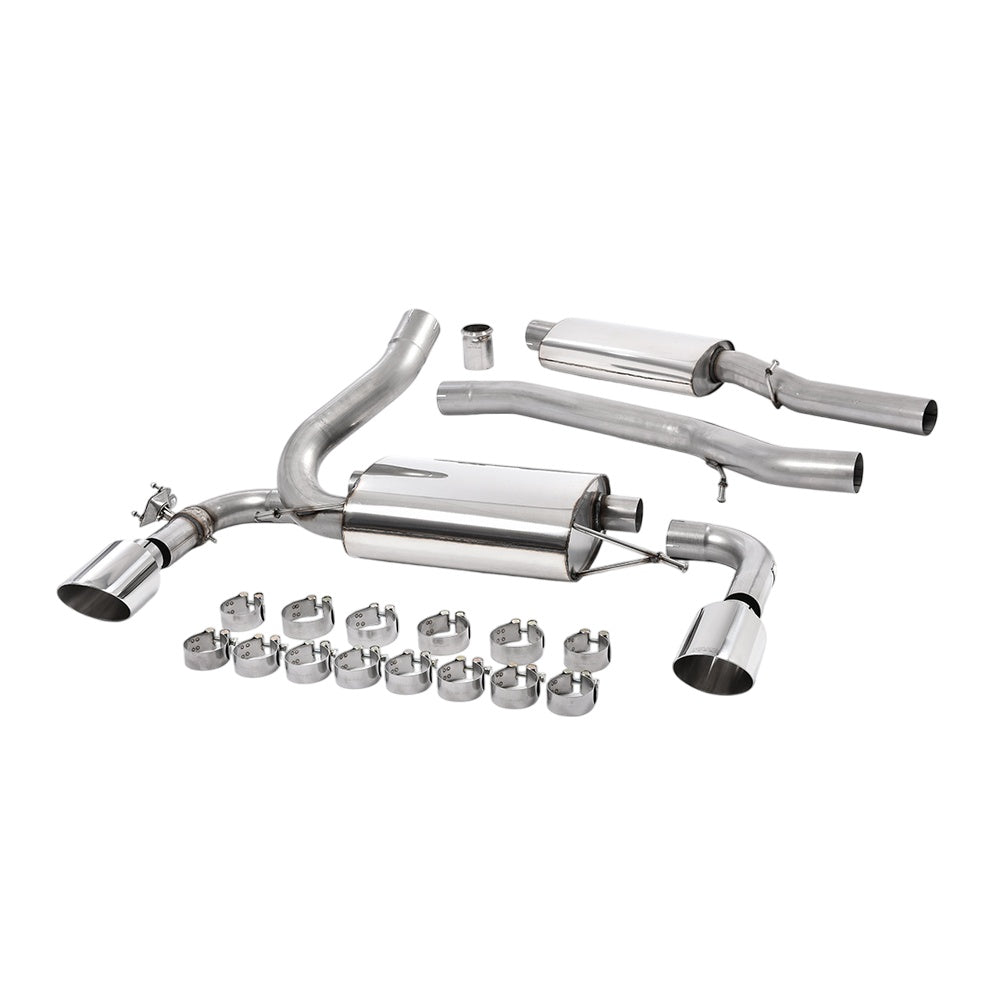 Milltek Cat Back Exhaust Ford Focus Mk3 RS 2.3 EcoBoost 4WD 5-Door Hatchback 16-18-Exhaust System-carbonizeduk