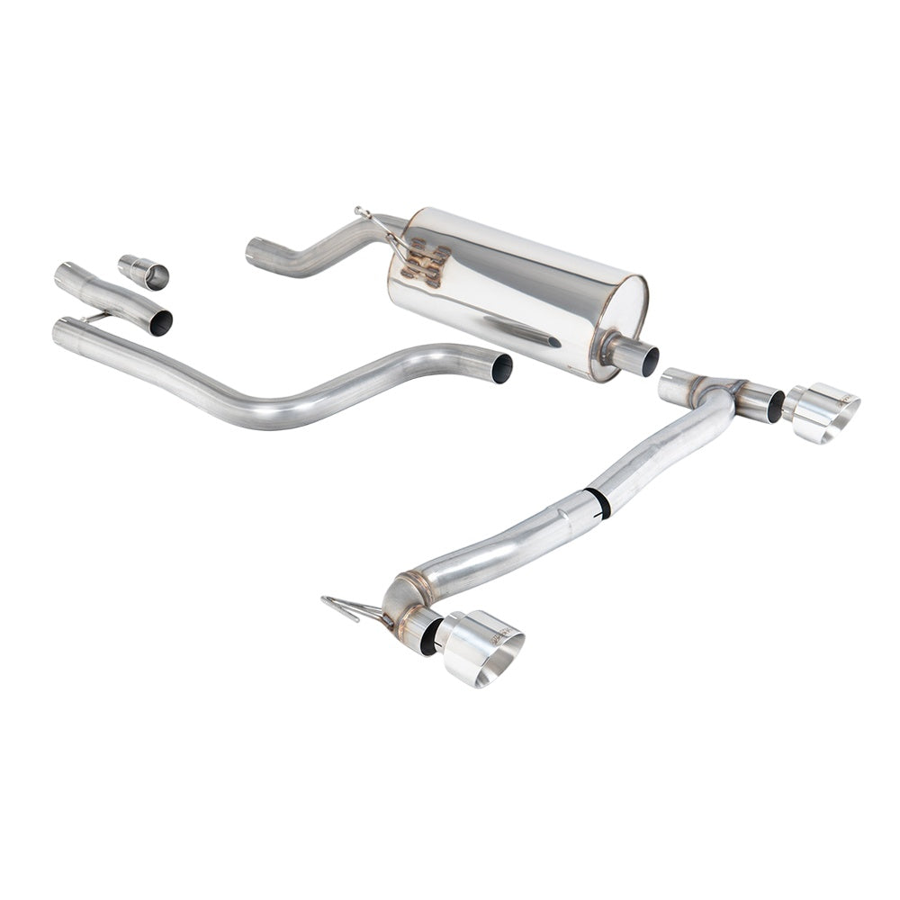 Milltek Particulate Filter-back Exhaust Ford Fiesta Mk8 1.0T EcoBoost ST-Line 3 and 5-Door (155ps Hybrid OPF/GPF Models Only) Maxton Designs Dual Outlet Kits 20-25-Exhaust System-carbonizeduk