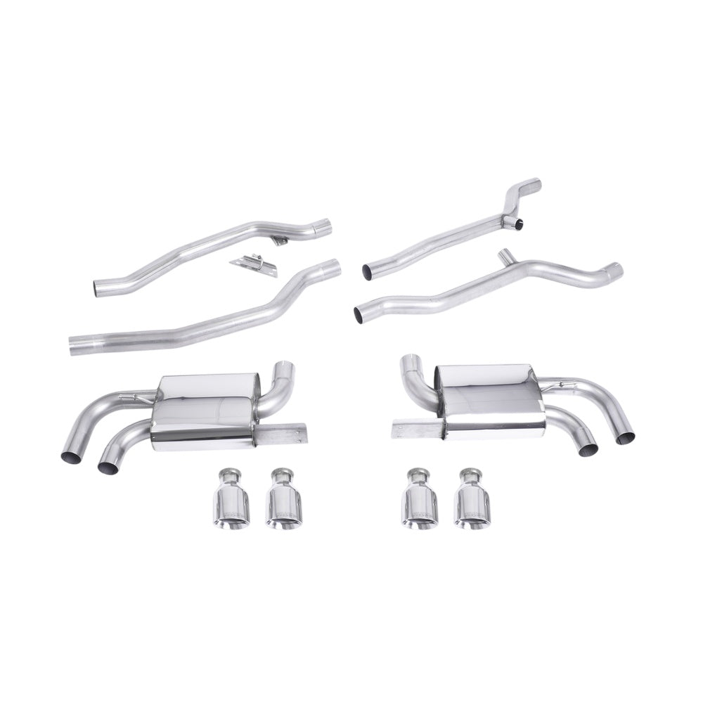 Milltek Cat Back Exhaust Porsche Cayenne 958 Turbo 4.8 V8 (Pre-Facelift) 10-14-Exhaust System-carbonizeduk