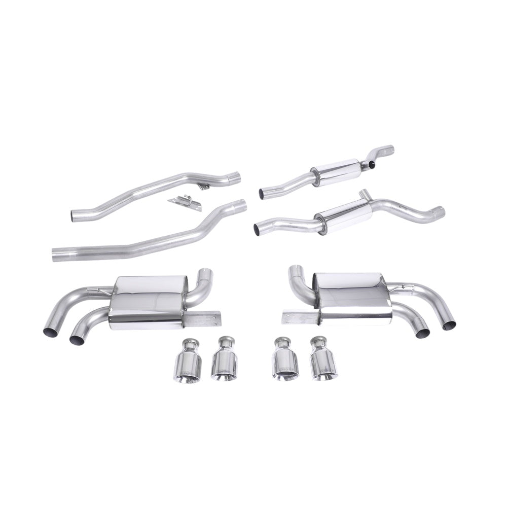 Milltek Cat Back Exhaust Porsche Cayenne 958 Turbo 4.8 V8 (Pre-Facelift) 10-14-Exhaust System-carbonizeduk