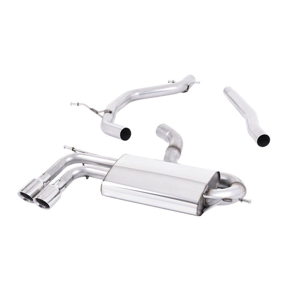 Milltek Cat Back Exhaust Audi A3 1.8 TSI 2WD 3-Door 08-12-Exhaust System-carbonizeduk
