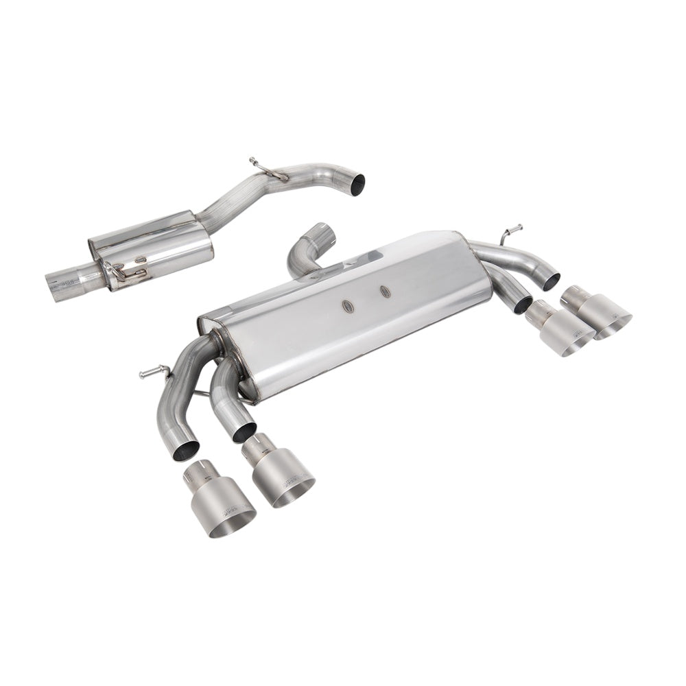 Milltek Cat Back Exhaust Volkswagen Golf Mk7.5 R 2.0 TSI 300PS (GPF Equipped Models Only) 76mm and EC Approved Systems 19-20-Exhaust System-carbonizeduk