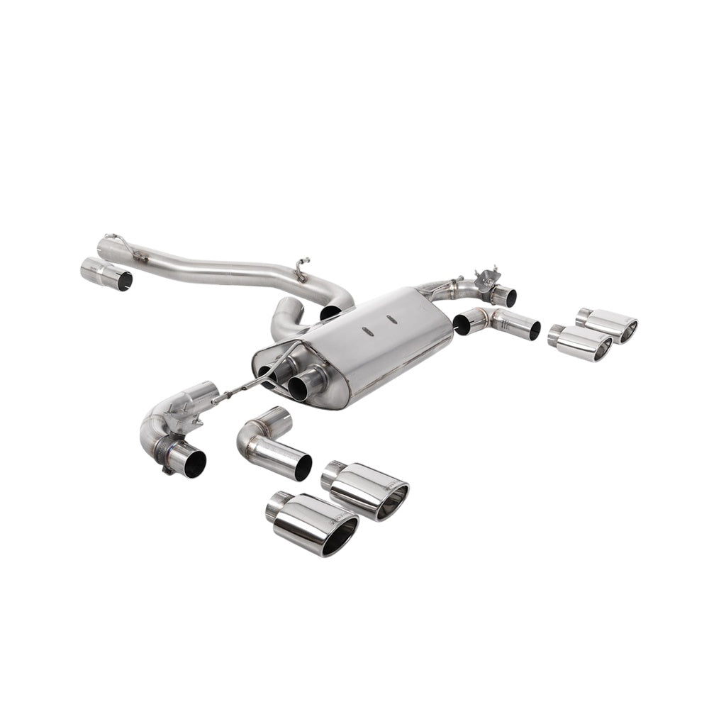 Milltek Cat Back Exhaust Volkswagen Golf Mk7.5 R 2.0 TSI 310PS (Non-GPF Equipped Models Only) 80mm Race Systems 17-21-Exhaust System-carbonizeduk
