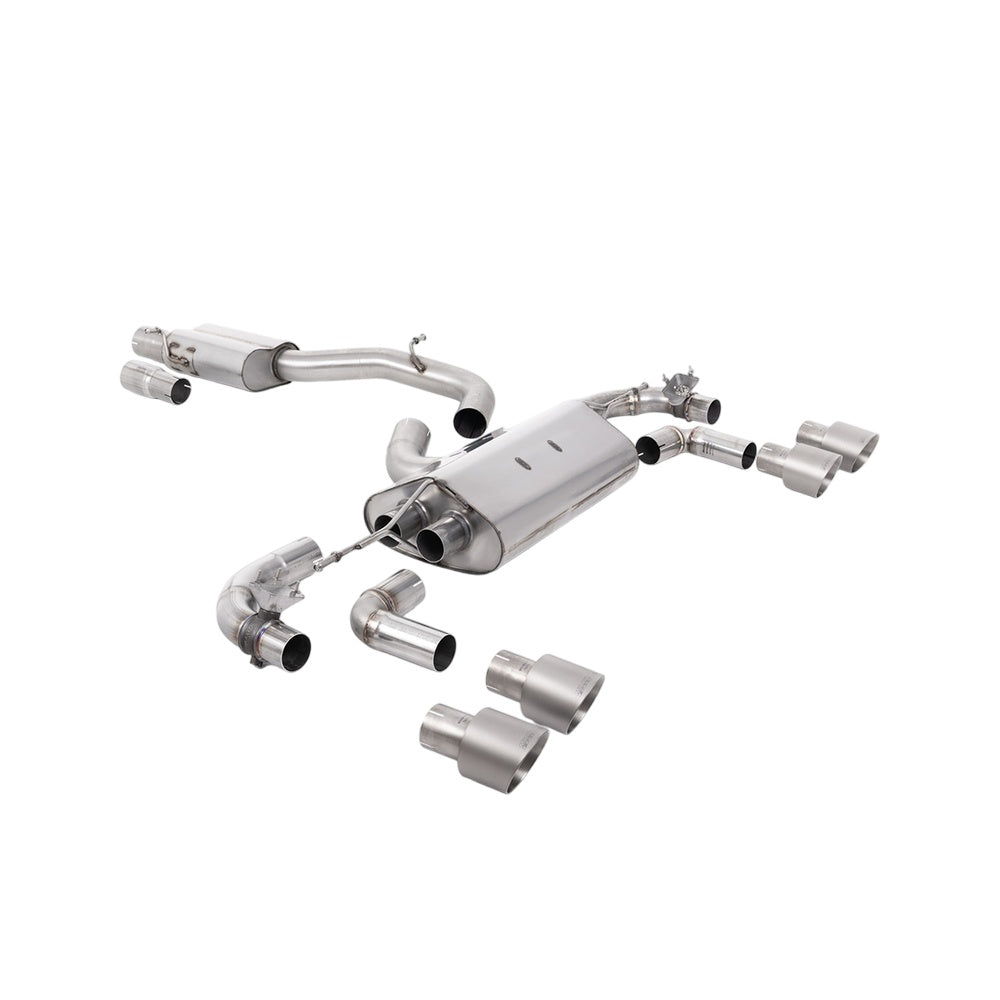 Milltek Cat Back Exhaust Volkswagen Golf Mk7.5 R 2.0 TSI 310PS (Non-GPF Equipped Models Only) 80mm Race Systems 17-21-Exhaust System-carbonizeduk
