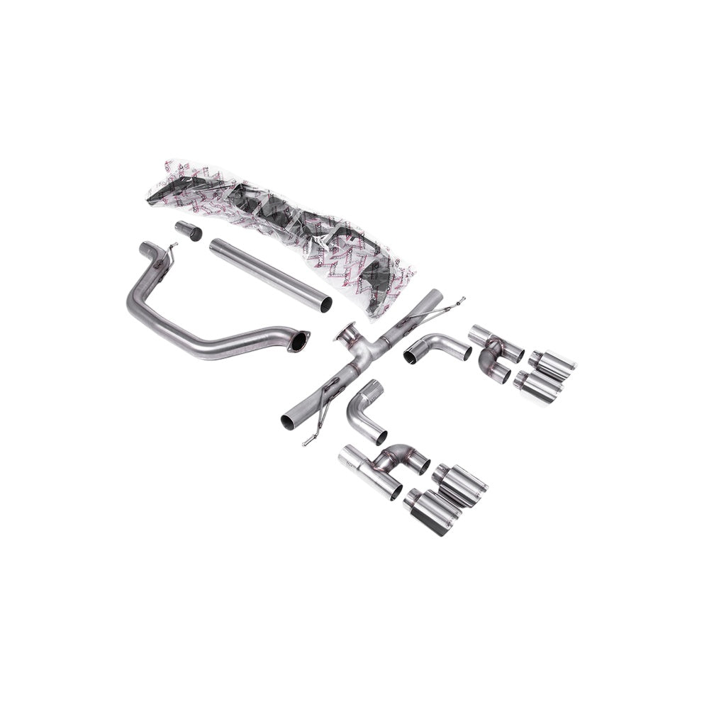Milltek Particulate Filter-back Exhaust Volkswagen Golf Mk8 GTi (Golf R Style Quad Outlet 245ps OPF/GPF Equipped Models Only) 20-25-Exhaust System-carbonizeduk