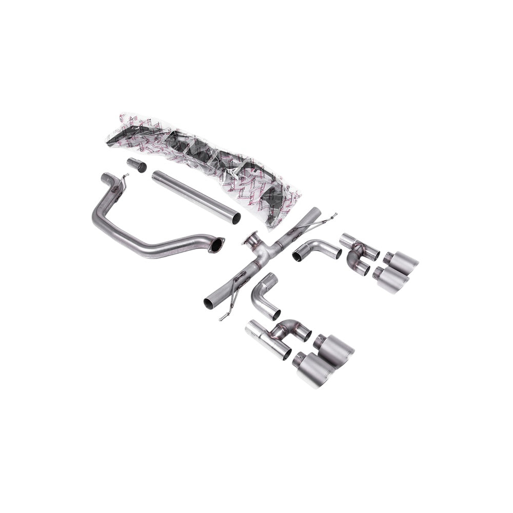 Milltek Particulate Filter-back Exhaust Volkswagen Golf Mk8 GTi (Golf R Style Quad Outlet 245ps OPF/GPF Equipped Models Only) 20-25-Exhaust System-carbonizeduk