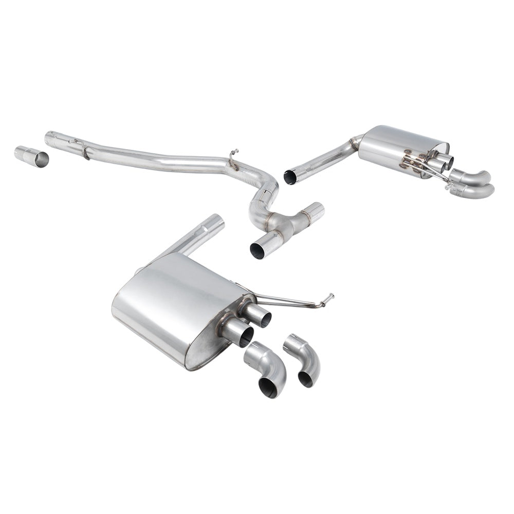 Milltek Cat Back Exhaust Volkswagen Arteon 2.0TSI 280PS 4Motion (North American Non Valved / Downturn Tips) 22-25-Exhaust System-carbonizeduk