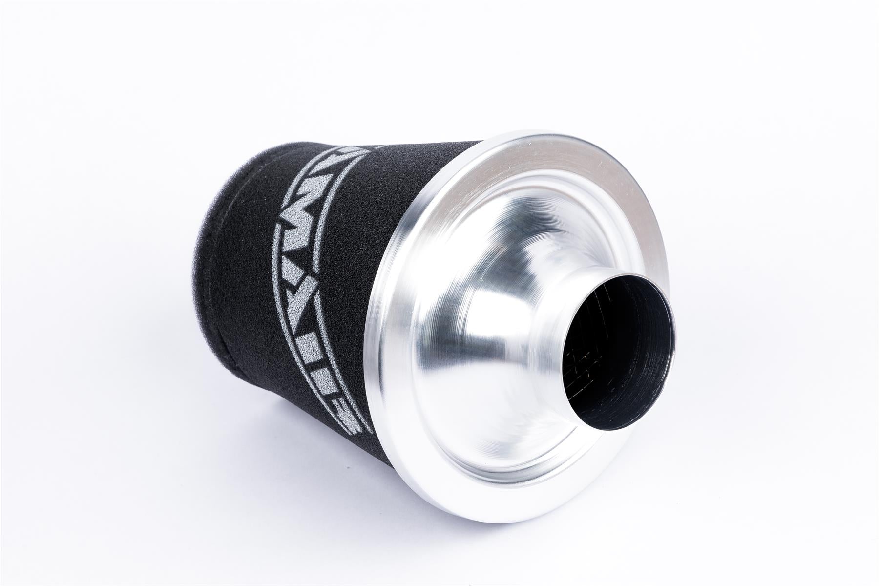 Ramair Medium Foam Filter Aluminium Base 100mm OD Silver with Silicone Coupler