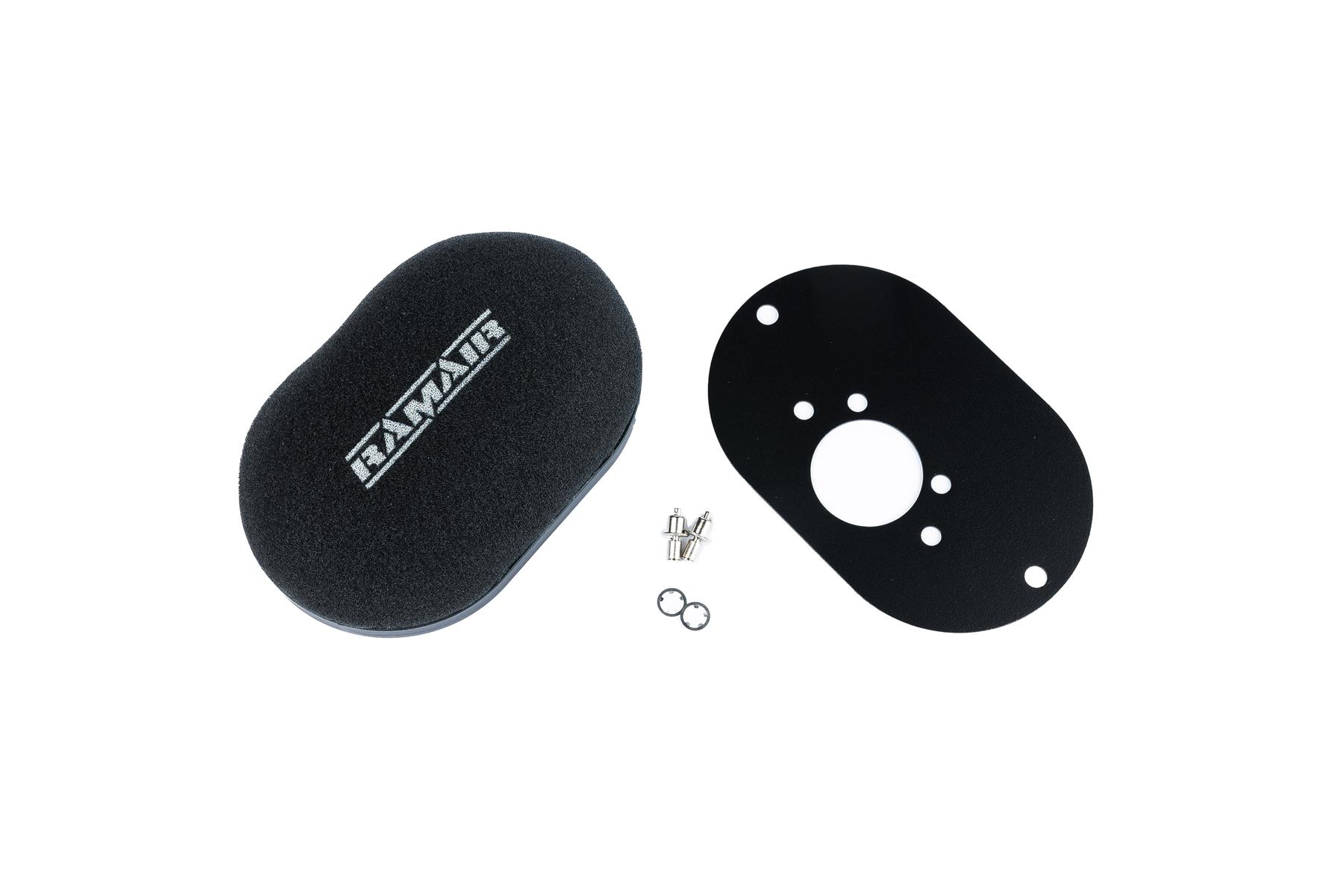 Domed Carb Air Filter & Baseplate to fit SU HIF6, HIF44 1.7in  - 40mm Internal Height