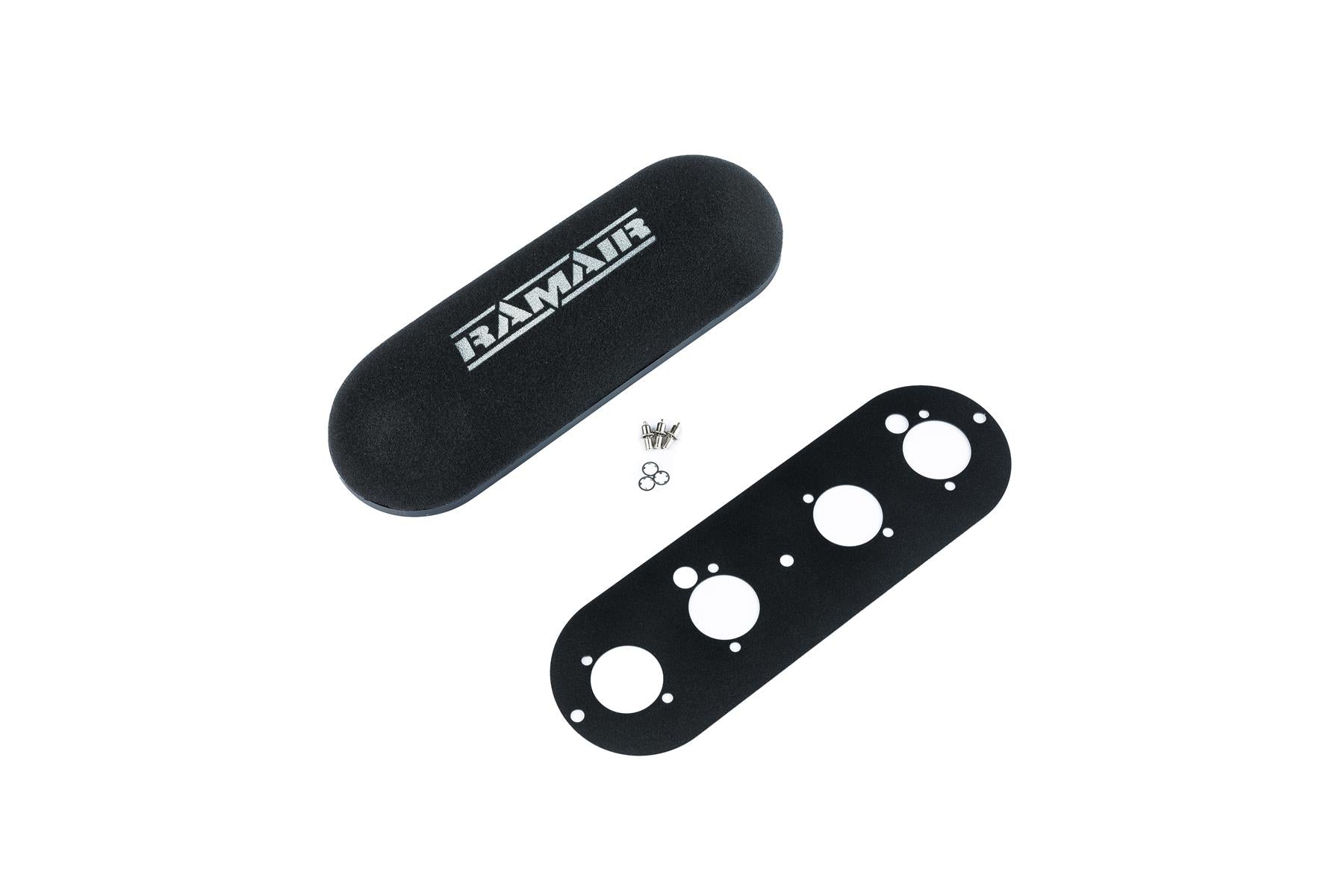Twin Domed Carb Air Filter & Baseplate to fit Vauxhall Lotus 16v - 90mm Internal Height