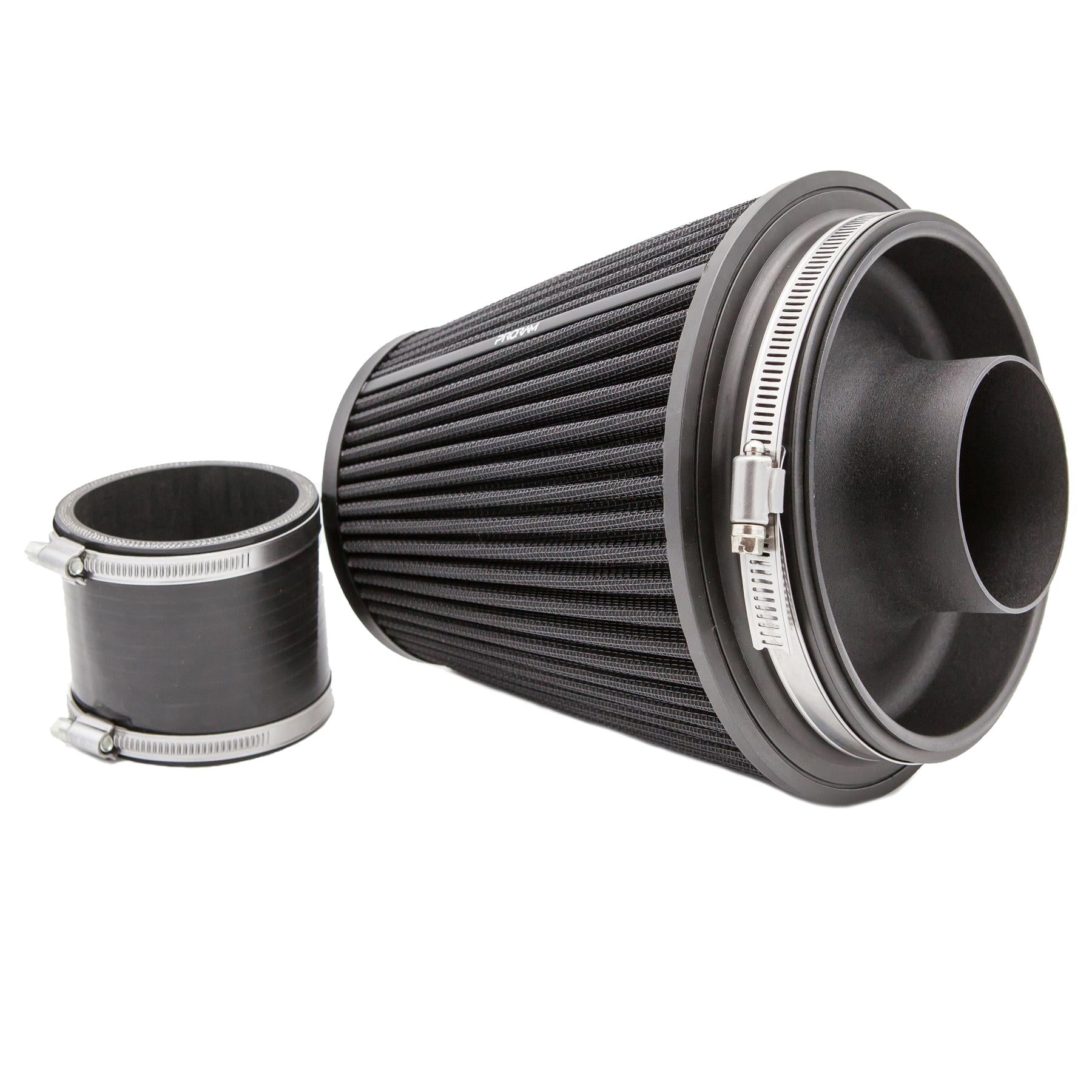 Ramair Pleated 83mm (3.25inch) ID Neck Large Cone Air Filter with Velocity Stack and Coupling