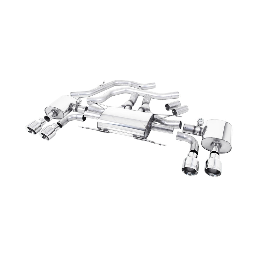 Milltek Front Pipe-back Exhaust Alfa Romeo Giulia Quadrifoglio 2.9 V6 Bi-Turbo (Non OPF/GPF Models) 17-25-Exhaust System-carbonizeduk
