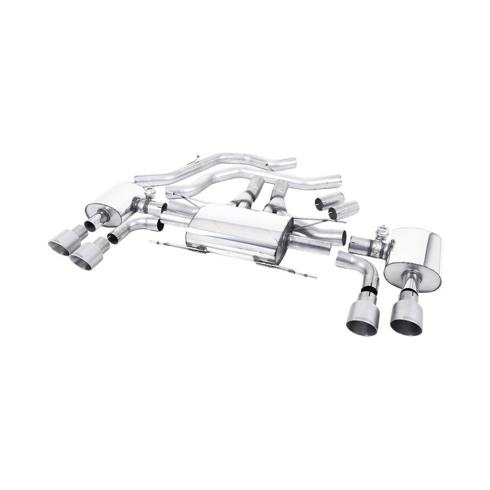 Milltek Front Pipe-back Exhaust Alfa Romeo Giulia Quadrifoglio 2.9 V6 Bi-Turbo (Non OPF/GPF Models) 17-25-Exhaust System-carbonizeduk