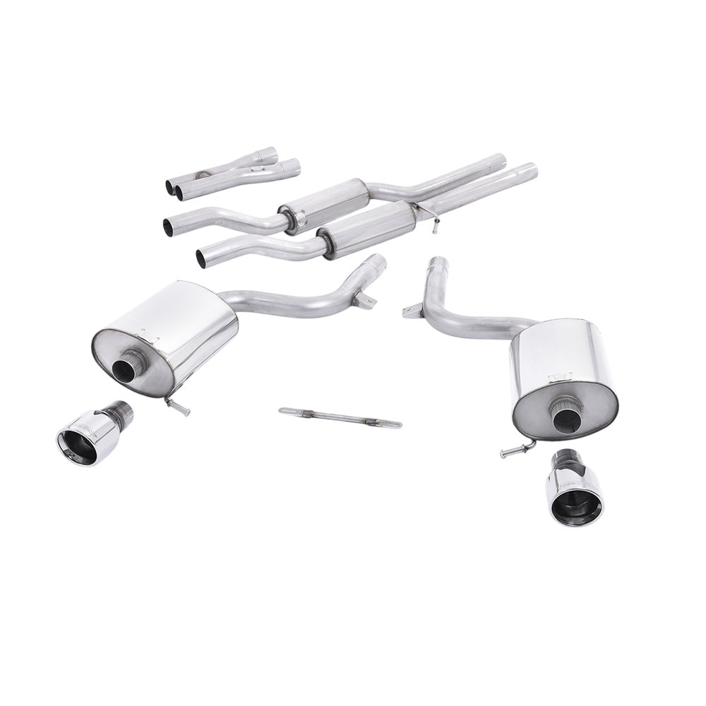 Milltek Cat Back Exhaust Audi S4 4.2 V8 Quattro B6 Saloon / Sedan, Avant, and Cabriolet 03-05-Exhaust System-carbonizeduk