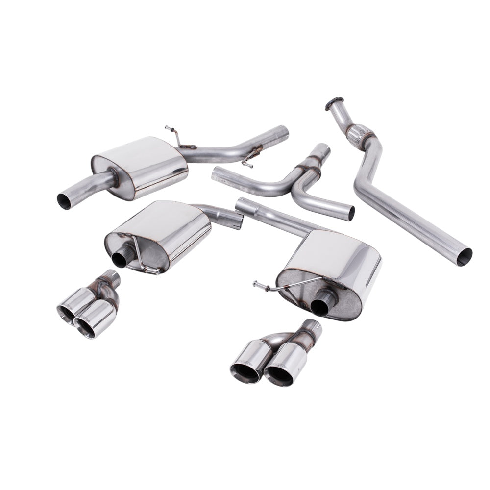 Milltek Cat Back Exhaust Audi A5 Cabriolet 2.0 TFSi 2WD and Quattro (manual only) 09-25-Exhaust System-carbonizeduk