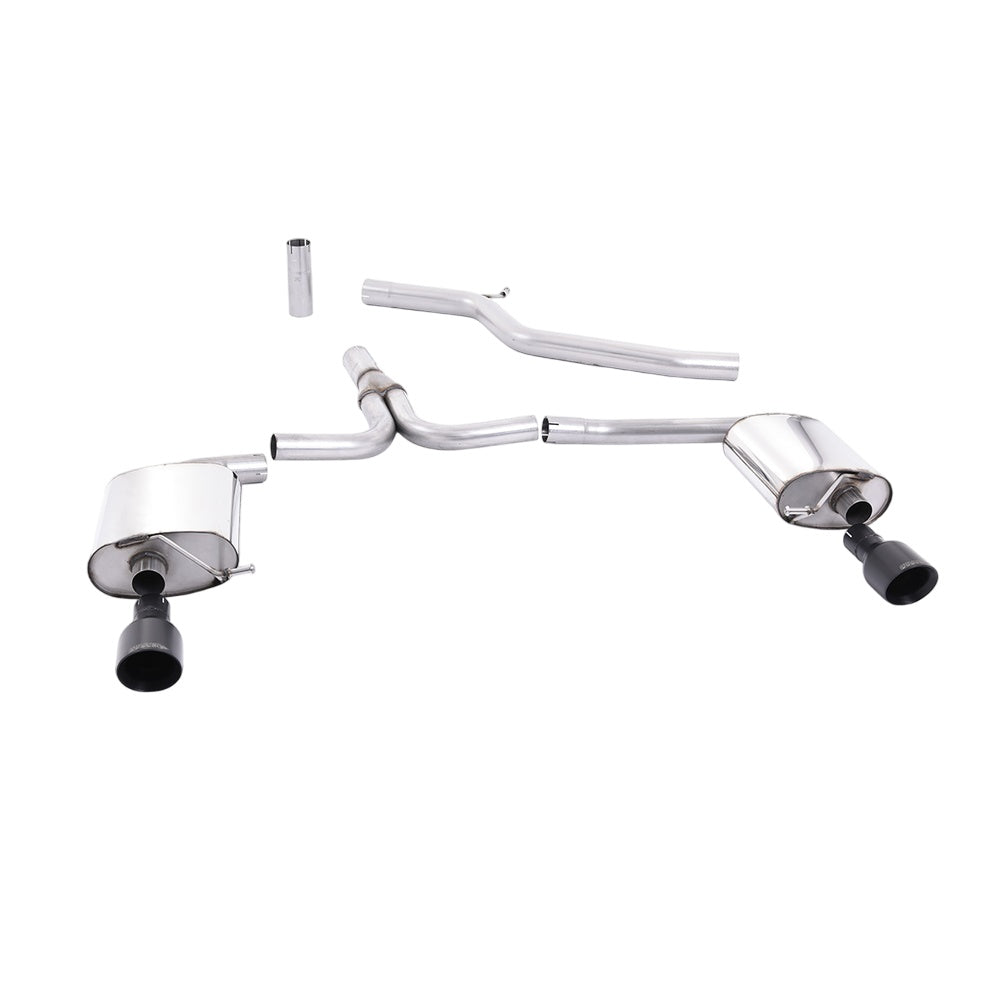 Milltek Cat Back Exhaust Audi A4 3.0 TDi B8 Quattro Saloon and Avant 08-11-Exhaust System-carbonizeduk