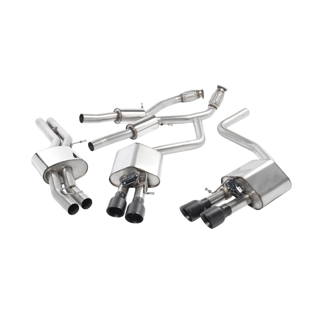 Milltek Cat Back Exhaust Audi S8 D4 4.0 TFSi Quattro Tiptronic 13-18-Exhaust System-carbonizeduk