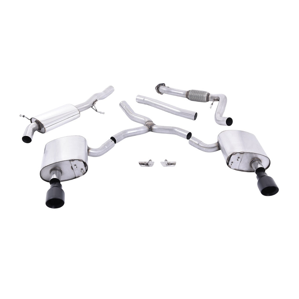 Milltek Cat Back Exhaust Audi A4 2.0 TFSi B9 Quattro Saloon and Avant (Non OPF/GPF Models inc Mild Hybrid and Without Brace Bars) 16-25-Exhaust System-carbonizeduk