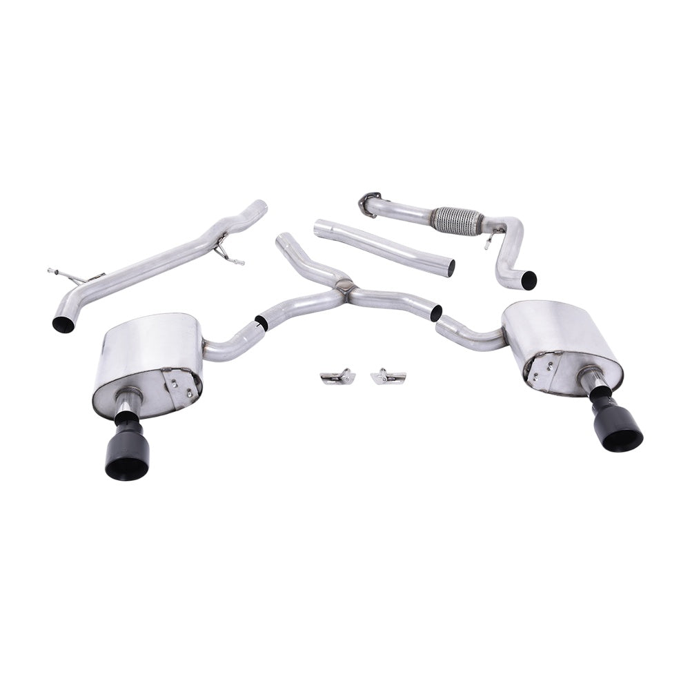 Milltek Cat Back Exhaust Audi A4 2.0 TFSi B9 Quattro Saloon and Avant (Non OPF/GPF Models inc Mild Hybrid and Without Brace Bars) 16-25-Exhaust System-carbonizeduk