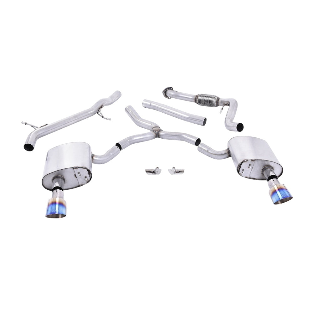 Milltek Cat Back Exhaust Audi A4 2.0 TFSi B9 Quattro Saloon and Avant (Non OPF/GPF Models inc Mild Hybrid and Without Brace Bars) 16-25-Exhaust System-carbonizeduk