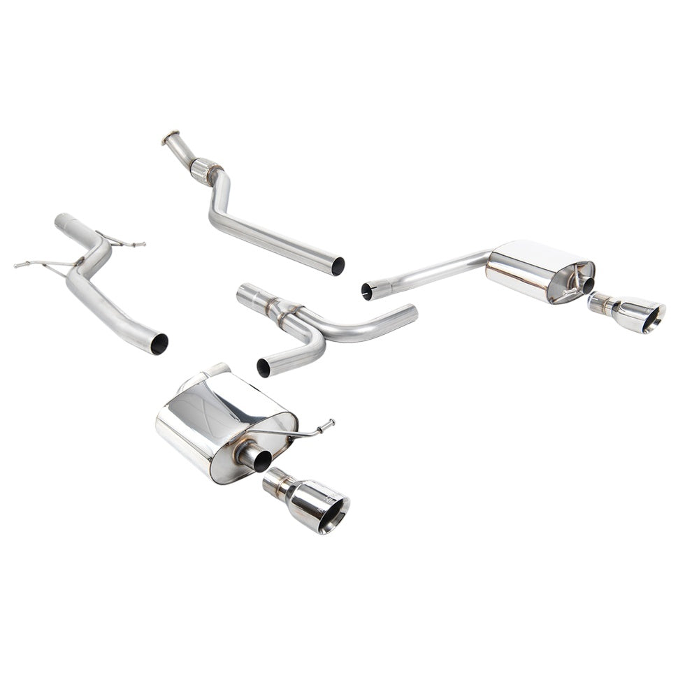 Milltek Cat Back Exhaust Audi A4 2.0 TFSi S-Line B8 (2WD and Quattro manual-only) Saloon and Avant 08-11-Exhaust System-carbonizeduk