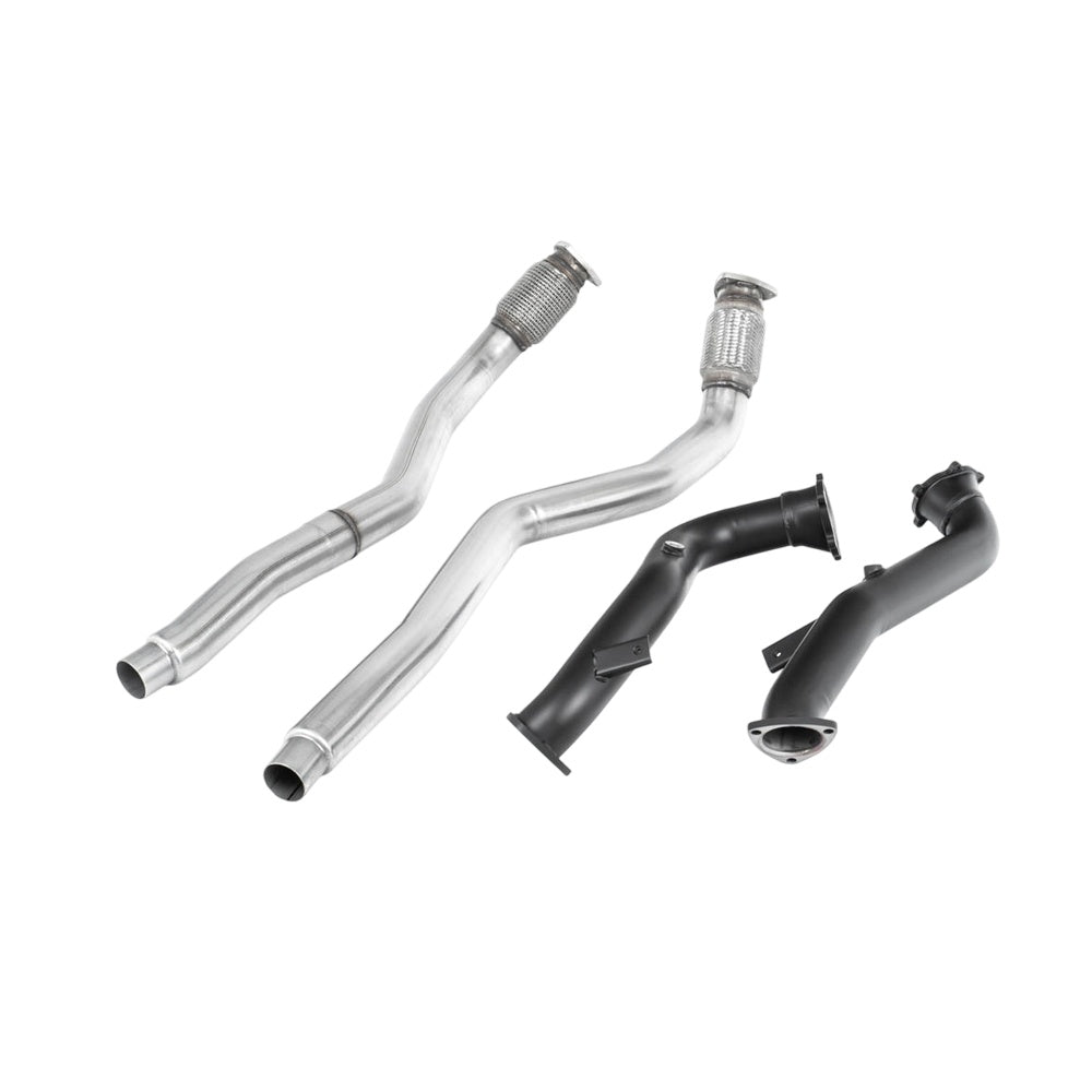 Milltek Large-bore Downpipes and Cat Bypass Pipes Exhaust Audi RS7 C7 Sportback 4.0 V8 TFSi biturbo inc Performance Edition 13-18-Manifolds, Decats & Sports Cats-carbonizeduk