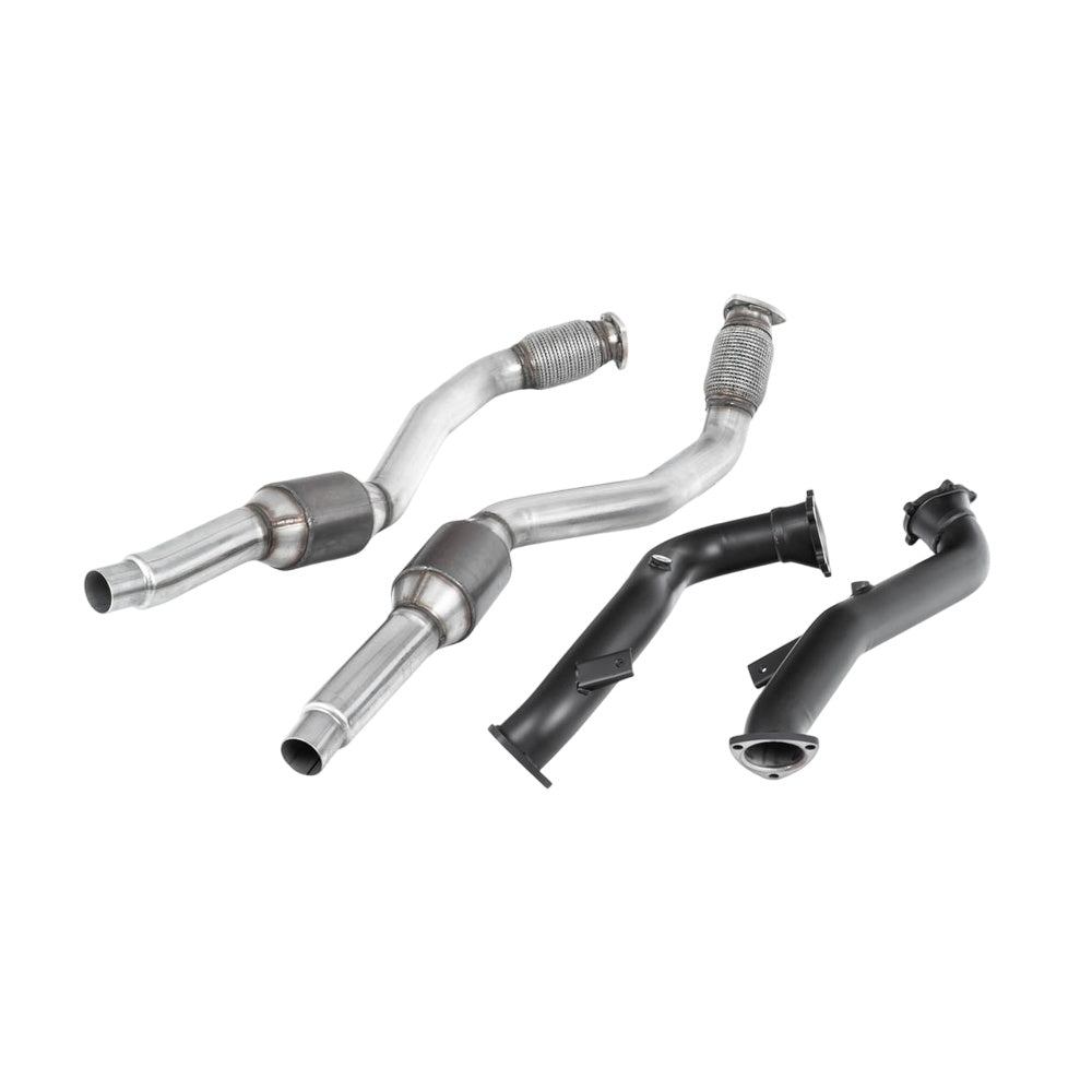 Milltek Large Bore Downpipes and Hi-Flow Sports Cats Exhaust Audi S7 Sportback 4.0 TFSi Quattro S-Tronic 12-18-Manifolds, Decats & Sports Cats-carbonizeduk