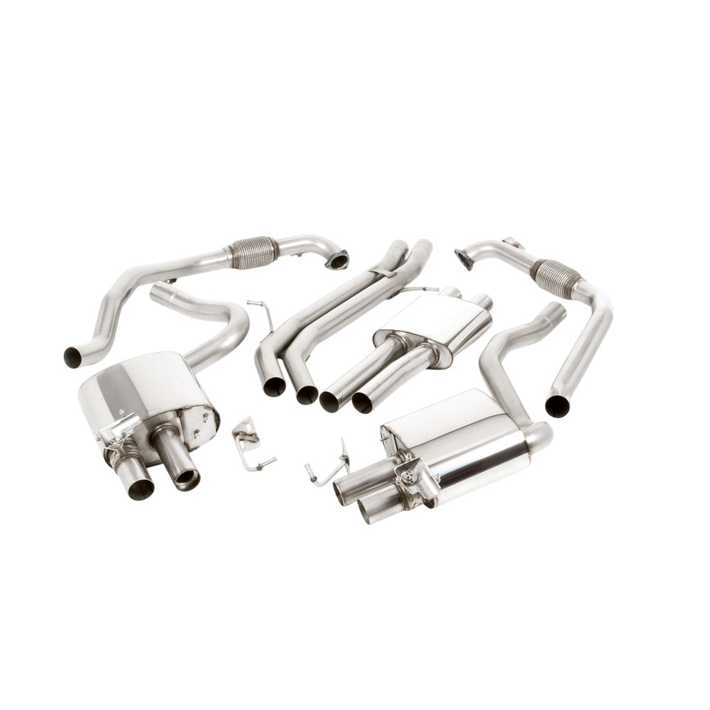 Milltek Cat Back Exhaust Audi S4 3.0 Turbo V6 B9 Saloon / Sedan and Avant (Sport Diff Models Only and Without Brace Bars) LHD Cars Only 16-25-Exhaust System-carbonizeduk