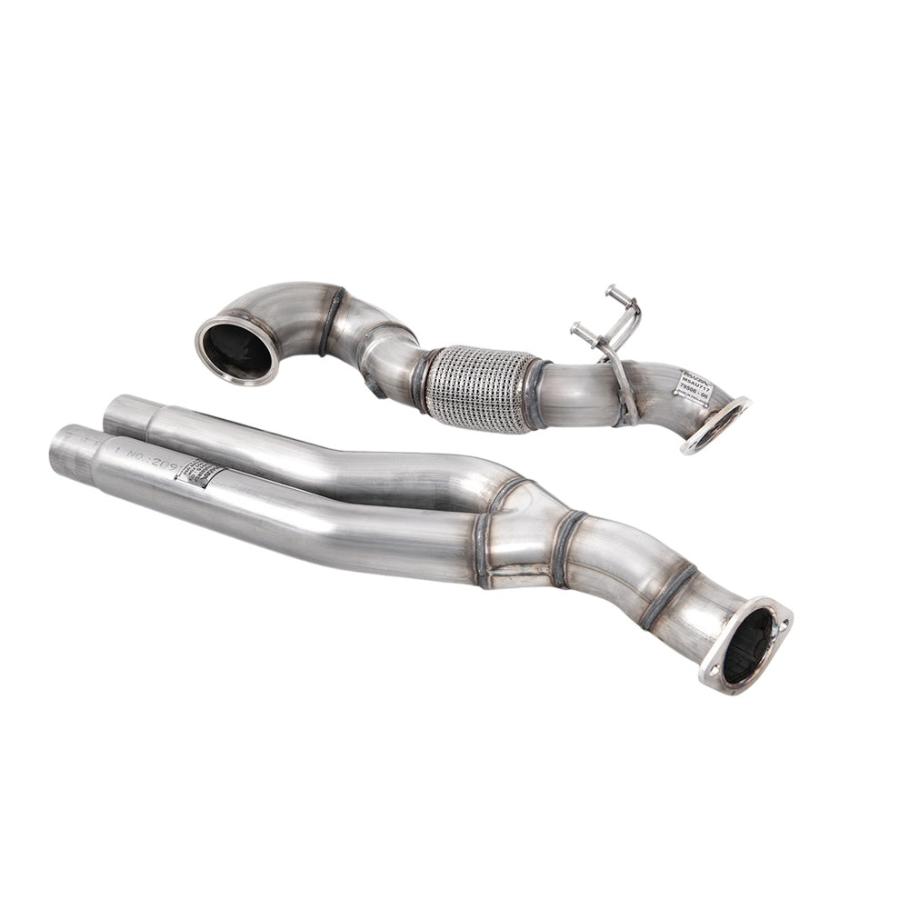 Milltek Large-bore Downpipe and De-cat Exhaust Audi TT Mk3 TTRS 2.5TFSi Quattro (Non-OPF/GPF Models) 16-25-Manifolds, Decats & Sports Cats-carbonizeduk