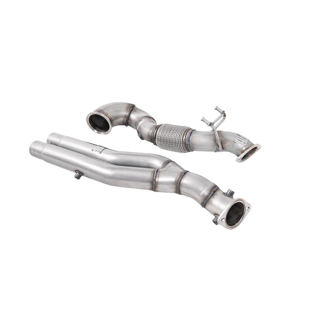 Milltek Large-bore Downpipe and De-cat Exhaust Audi TT Mk3 TTRS 2.5TFSi Quattro (OPF/GPF Models) 19-25-Manifolds, Decats & Sports Cats-carbonizeduk