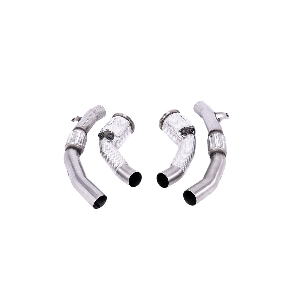 Milltek Large-bore Downpipes and Cat Bypass Pipes Exhaust Audi RS6 C8 4.0 V8 Bi-Turbo inc Performance Edition (OPF/GPF Models) 19-25-Manifolds, Decats & Sports Cats-carbonizeduk
