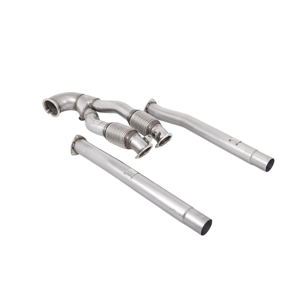 Milltek Large-bore Downpipe and De-cat Exhaust Audi RS3 Saloon / Sedan 400PS (8V MQB) Non-OPF/GPF Models 17-25-Manifolds, Decats & Sports Cats-carbonizeduk