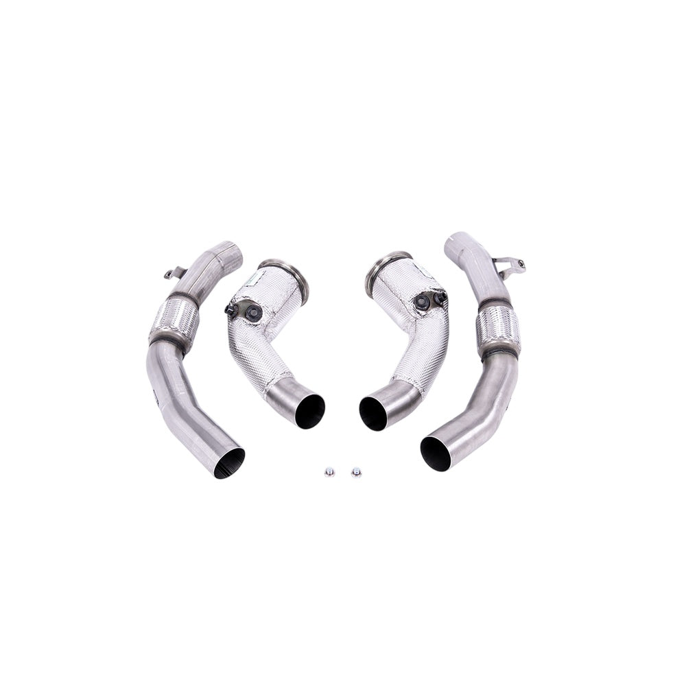 Milltek Large-bore Downpipes and Cat Bypass Pipes Exhaust Audi RS6 C8 4.0 V8 Bi-Turbo inc Performance Edition (Non OPF/GPF Models USA/ROW Models) 20-25-Manifolds, Decats & Sports Cats-carbonizeduk