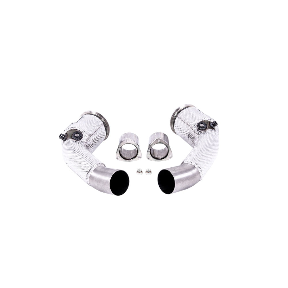 Milltek Large-bore Downpipes and Cat Bypass Pipes Exhaust Audi RS6 C8 4.0 V8 Bi-Turbo inc Performance Edition (Non OPF/GPF Models USA/ROW Models) 20-25-Manifolds, Decats & Sports Cats-carbonizeduk